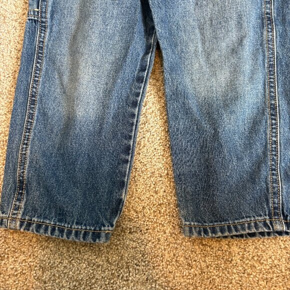 Oshkosh B'Gosh Jean Denim Overalls Canvas Straps Kids Toddler Size 3T - Picture 3 of 10